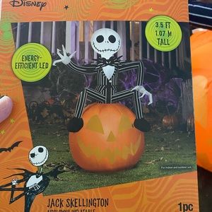 Jack & sally inflatable Halloween decorations.
